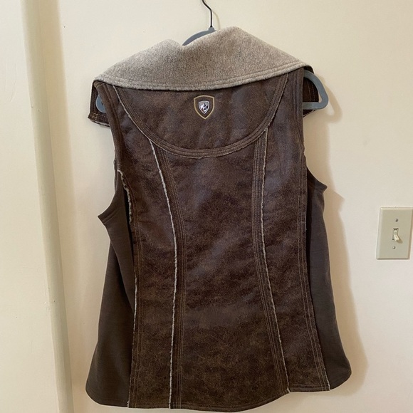 KUHL DANI SHERPA WOOL VEST WOMENS IN OAK COLOR SIZE XL - Picture 8 of 13